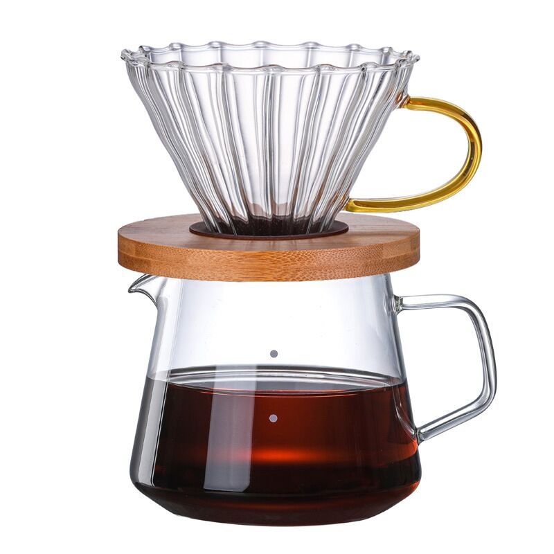 high borosilicate glass coffee dripper set