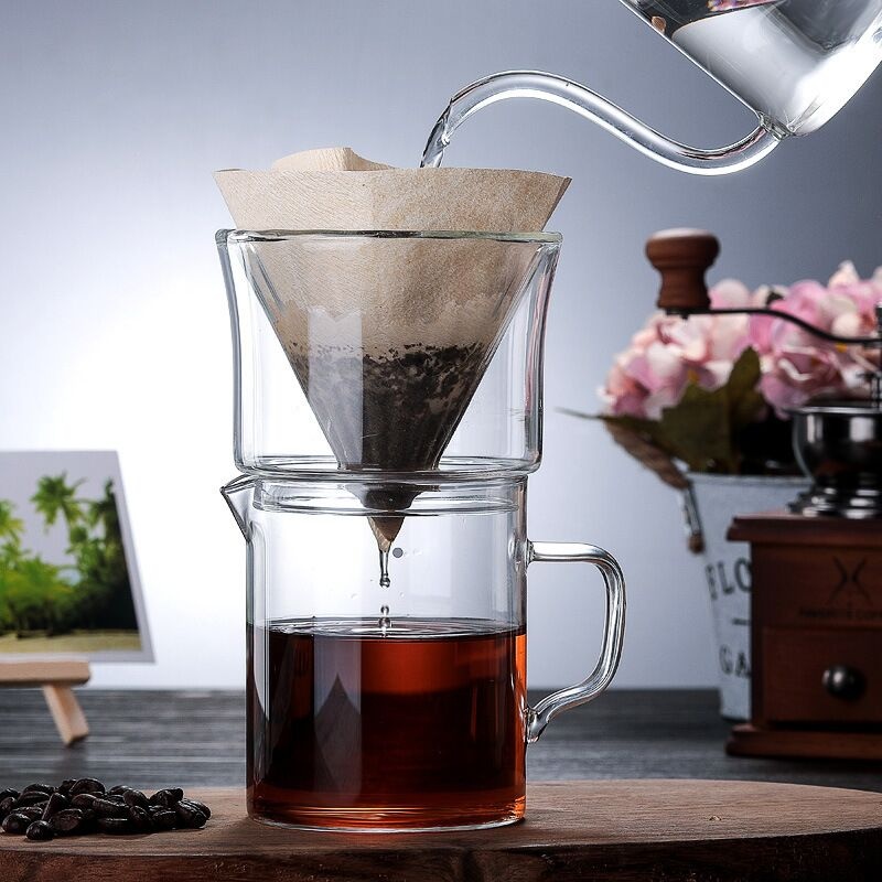 high borosilicate glass coffee dripper set