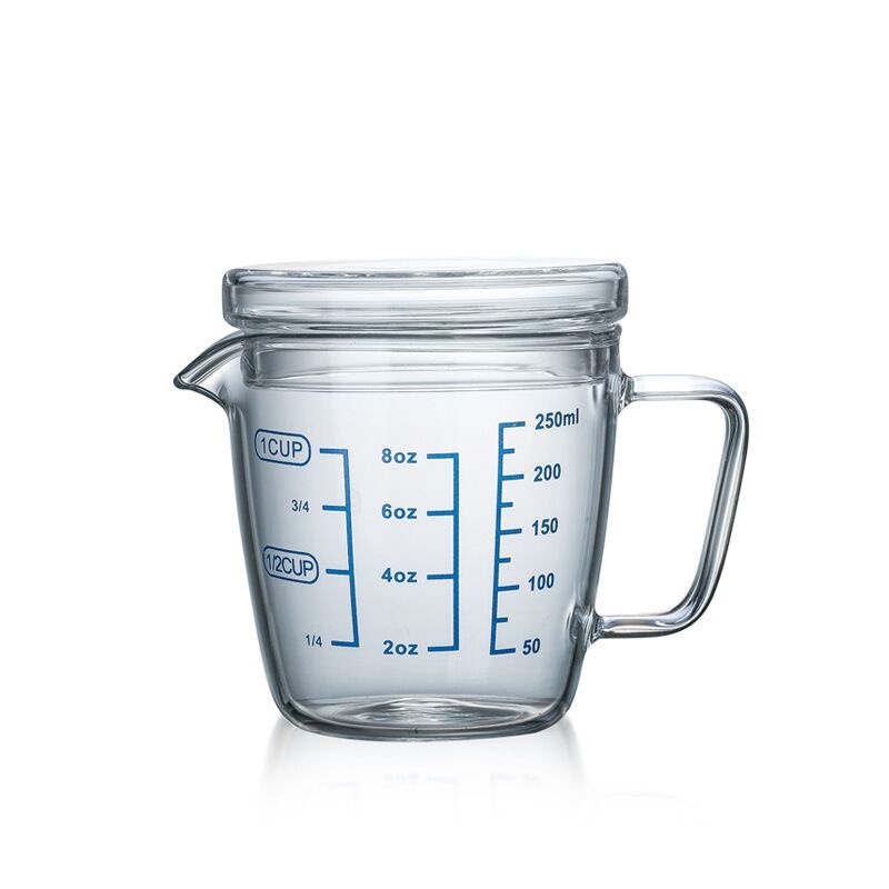 glass milk coffee measurement cup