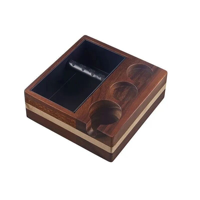 wooden coffee tamper tool holder/station