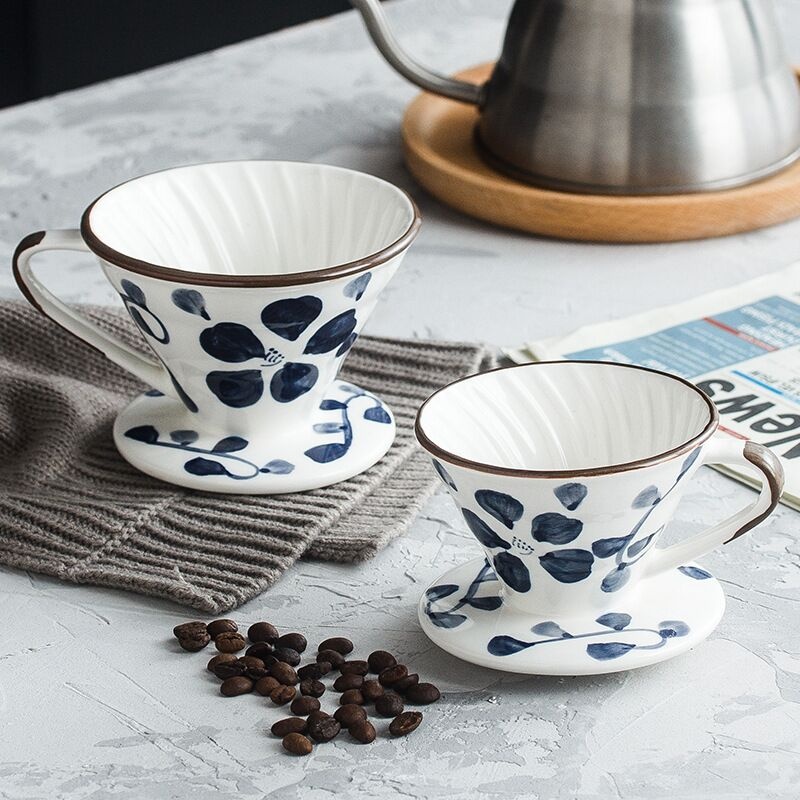 V60 Creamic flower coffee filter