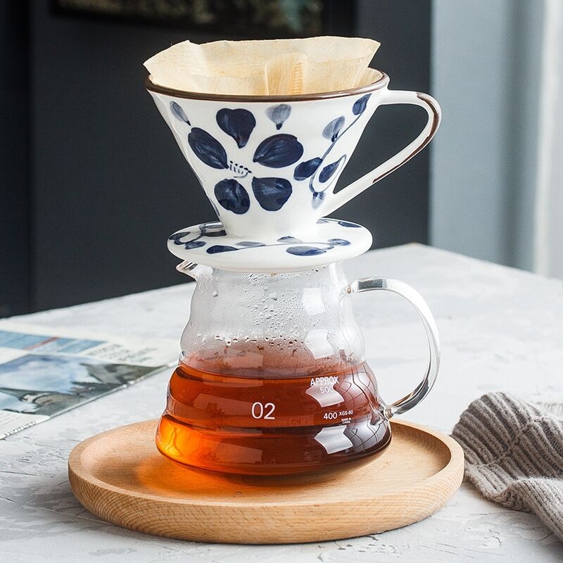 V60 Creamic flower coffee filter