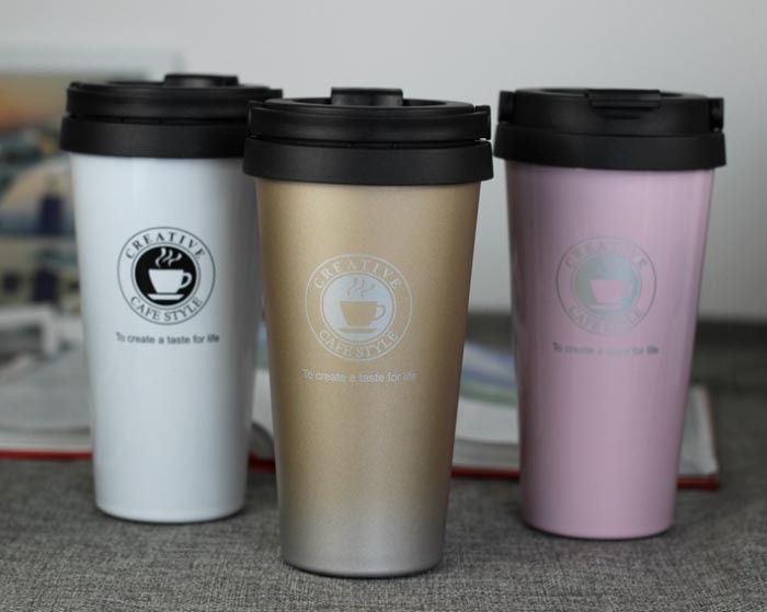 stainless steel coffee mug