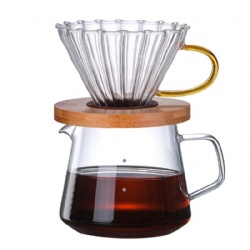 high borosilicate glass coffee dripper set