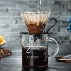 high borosilicate glass coffee dripper set