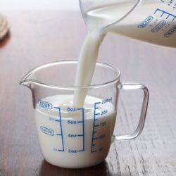 glass milk coffee measurement cup