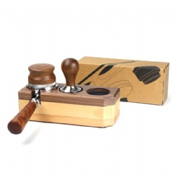 wooden coffee tamper tool holder/station