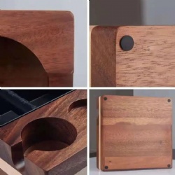 wooden coffee tamper tool holder/station