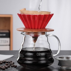 creamic filter with  glass coffee dipper