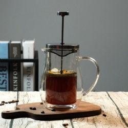 double wall GLASS french press