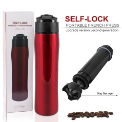 Portable travel coffee french press