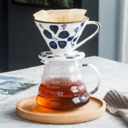 V60 Creamic flower coffee filter