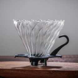 V60 glass coffee  filter with plastics holder