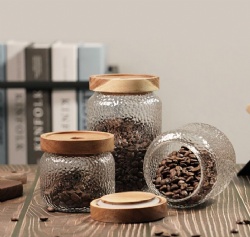 Coffee bean glass storage pot