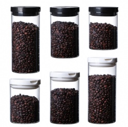 Coffee bean glass storage pot